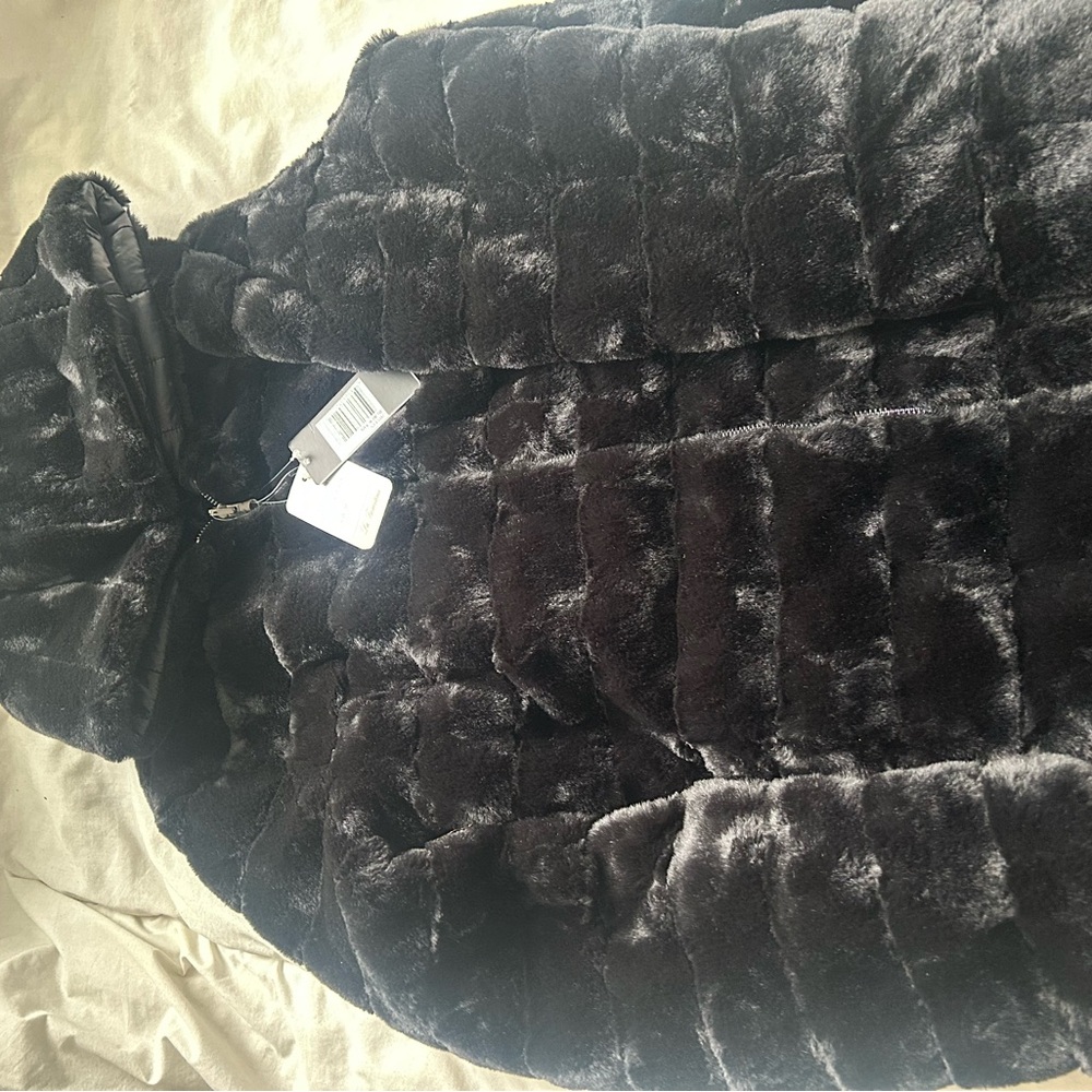 Irreversible Luxurious Black Faux Fur Jacket